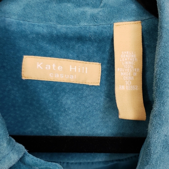 Kate Hill Genuine Suede Leather Shirt Jacket Size 10 - Picture 3 of 9